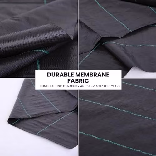 Novecrafto Heavy Duty Weed Control Membrane, Black, 2 x 20m – 8