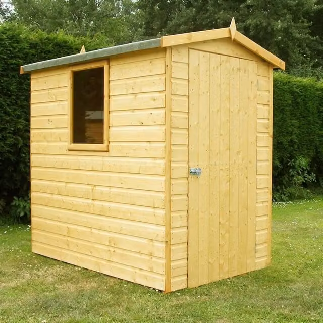 Shires Lewis Handmade Wooden Garden Shed in Brown