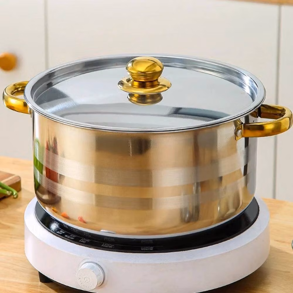 EONLION 5 Piece Stainless Steel and Aluminium Saucepan Set in Silver – 3