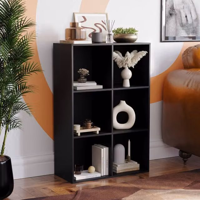 Vida Designs Durham 6 Cube Storage Unit in Matt Black