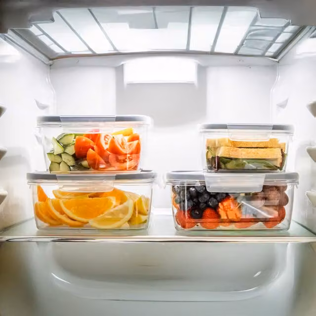 Masterclass Transparent Plastic Snap Lid Food Storage Container Set, BPA Free and Microwave Safe
