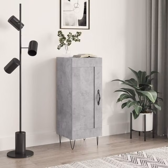 Berkfield Home Modern Sideboard in Grey, W/D/H: 34.5 x 34.5 x 90 cm – 1