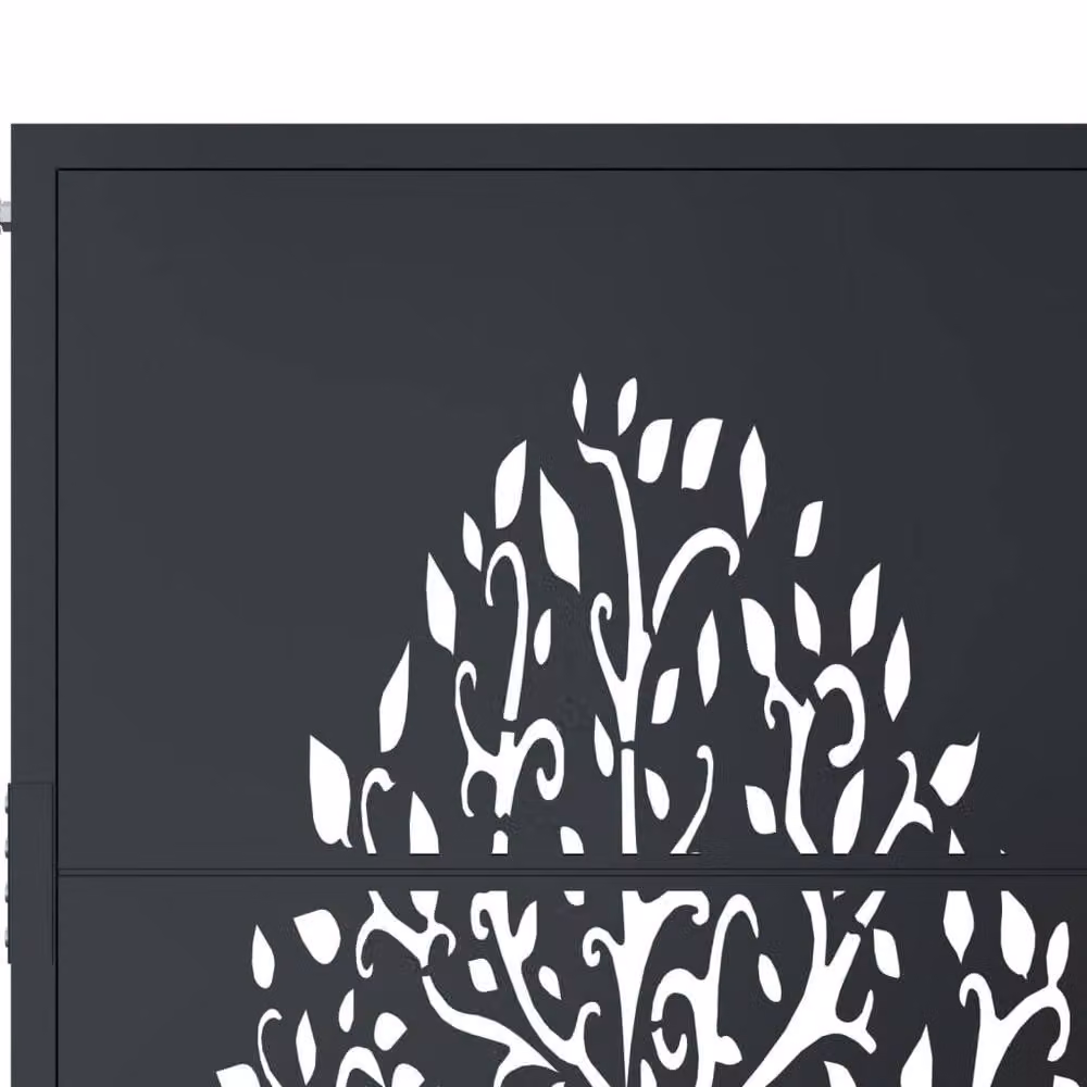Berkfield Home Steel Garden Gate in Anthracite Grey, W: 80 cm, H: 105 cm – 4