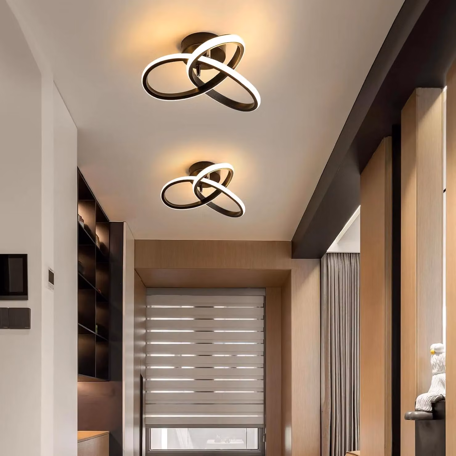 COMELY Modern 22W LED Ceiling Light in Black with Warm White 3000K Illumination – 2
