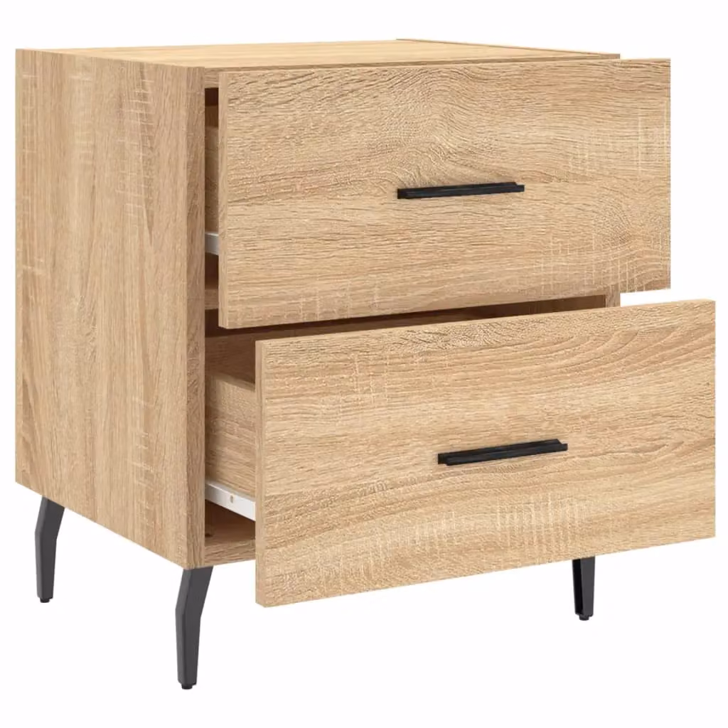 Berkfield Home Sonoma Oak Bedside Cabinet, Brown, W: 40 cm, D: 35 cm, H: 47.5 cm – 2