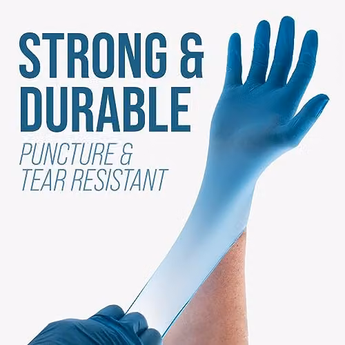 Scan Disposable Blue Nitrile Gloves, Large, 100 Pack – 2