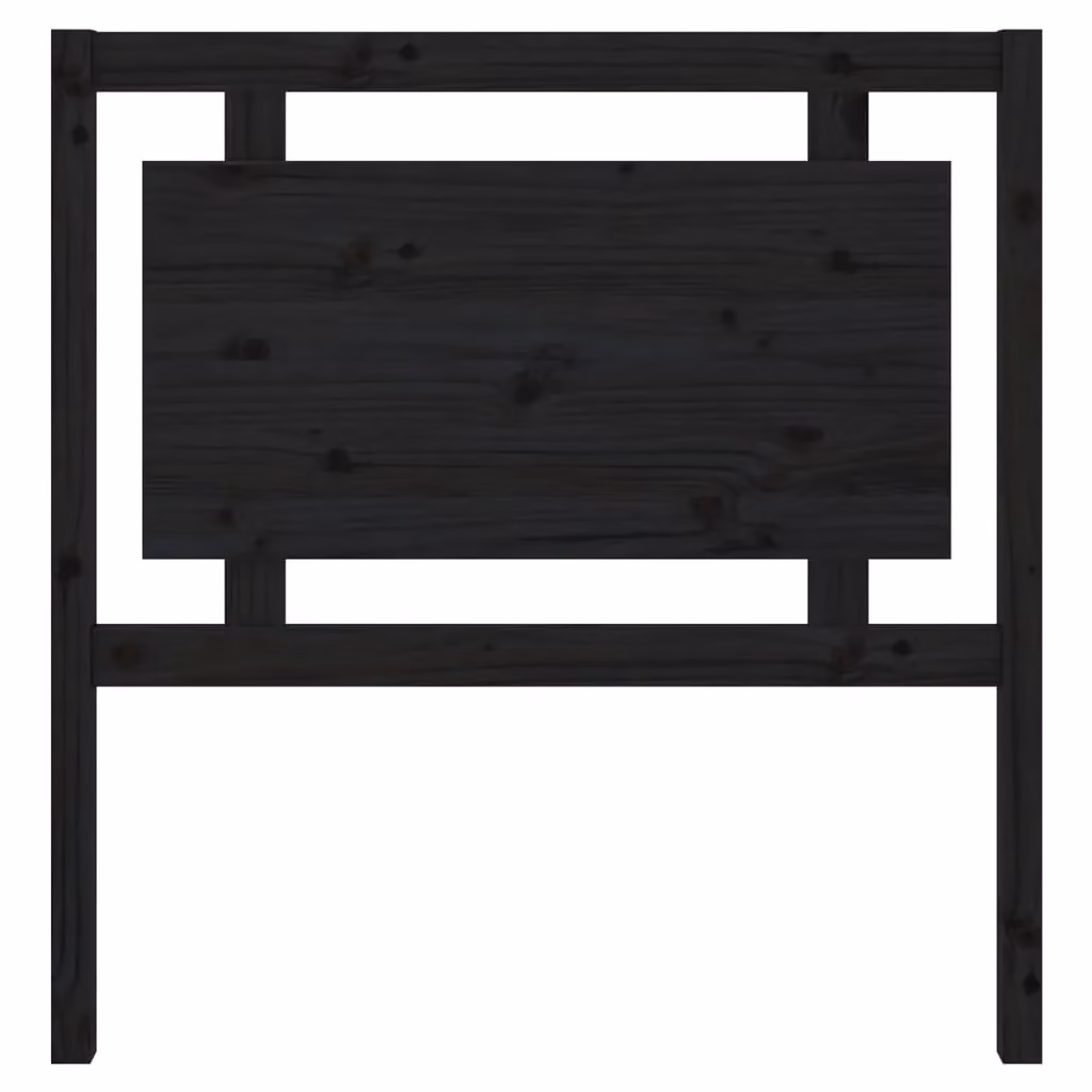 Berkfield Home Black Solid Pine Wood Bed Headboard, W/D/H: 95.5 x 4 x 100 cm – 3