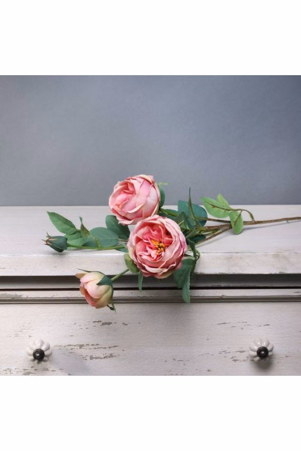 KDMD Tintagel Vintage English Rose Spray in Pink, 2 Pack – 2