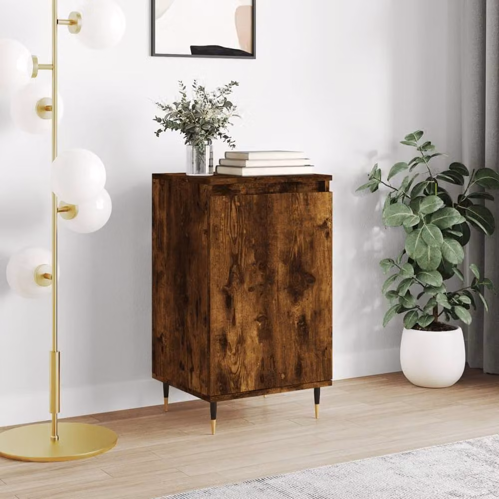 Berkfield Home Smoked Oak Sideboard in Brown, W/D/H: 40 x 35 x 70 cm – 2