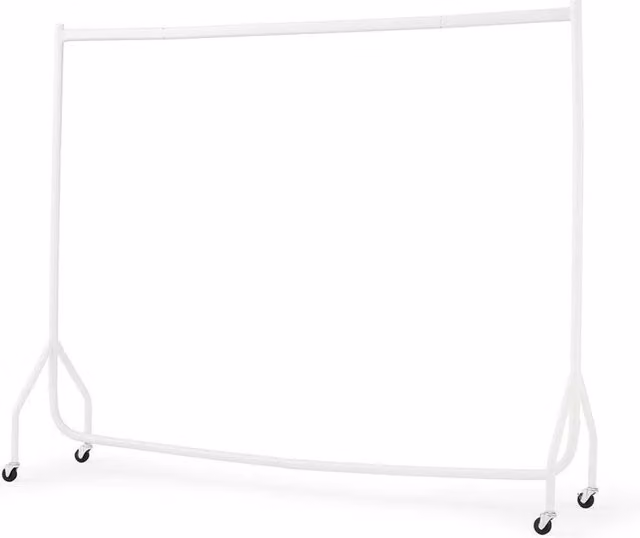 EONLION Heavy Duty Metal Clothes Rail in White – 1