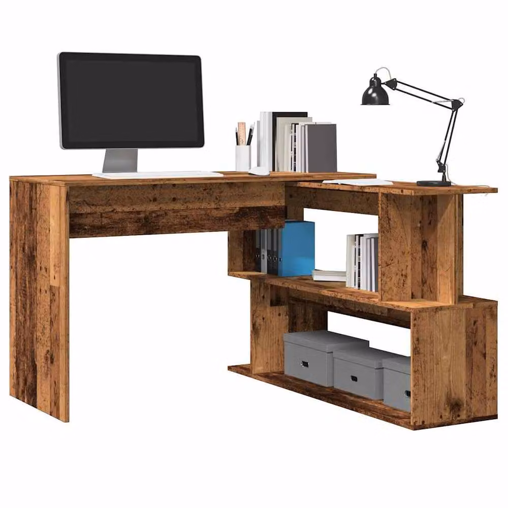 Berkfield Home Modern Corner Desk in Brown, W/D/H: 200.5 x 50 x 76 cm – 2