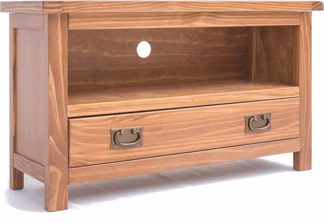 Cabinet Bits Padua 1 Drawer TV Unit in Brown Pine Wood