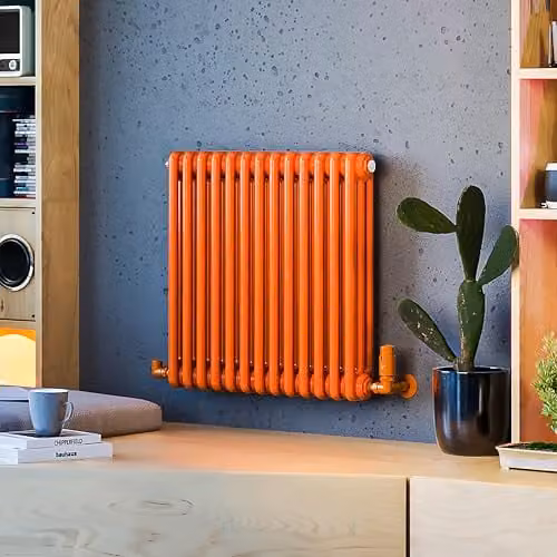 Terma Steel Radiator in Orange (RAL 2004), W: 60.9 cm, H: 60.0 cm – 1