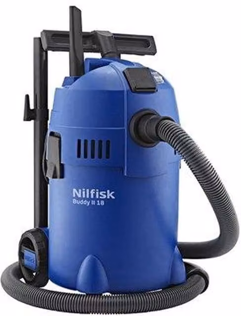 Nilfisk Buddy II Wet and Dry Vacuum Cleaner, 1200W, 18L, Blue