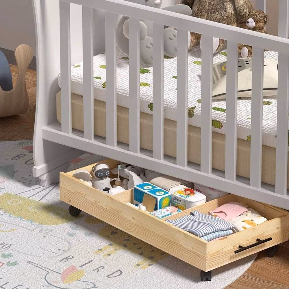 Kelvenix 3 Grids Underbed Clothing and Toy Storage Box in Beige – 3