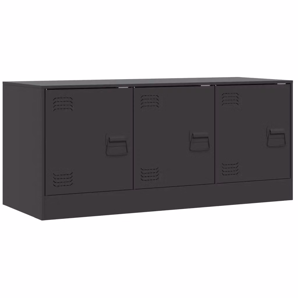 Berkfield Home Black Industrial Metal TV Cabinet W/D/H: 99 x 39 x 44 cm – 2