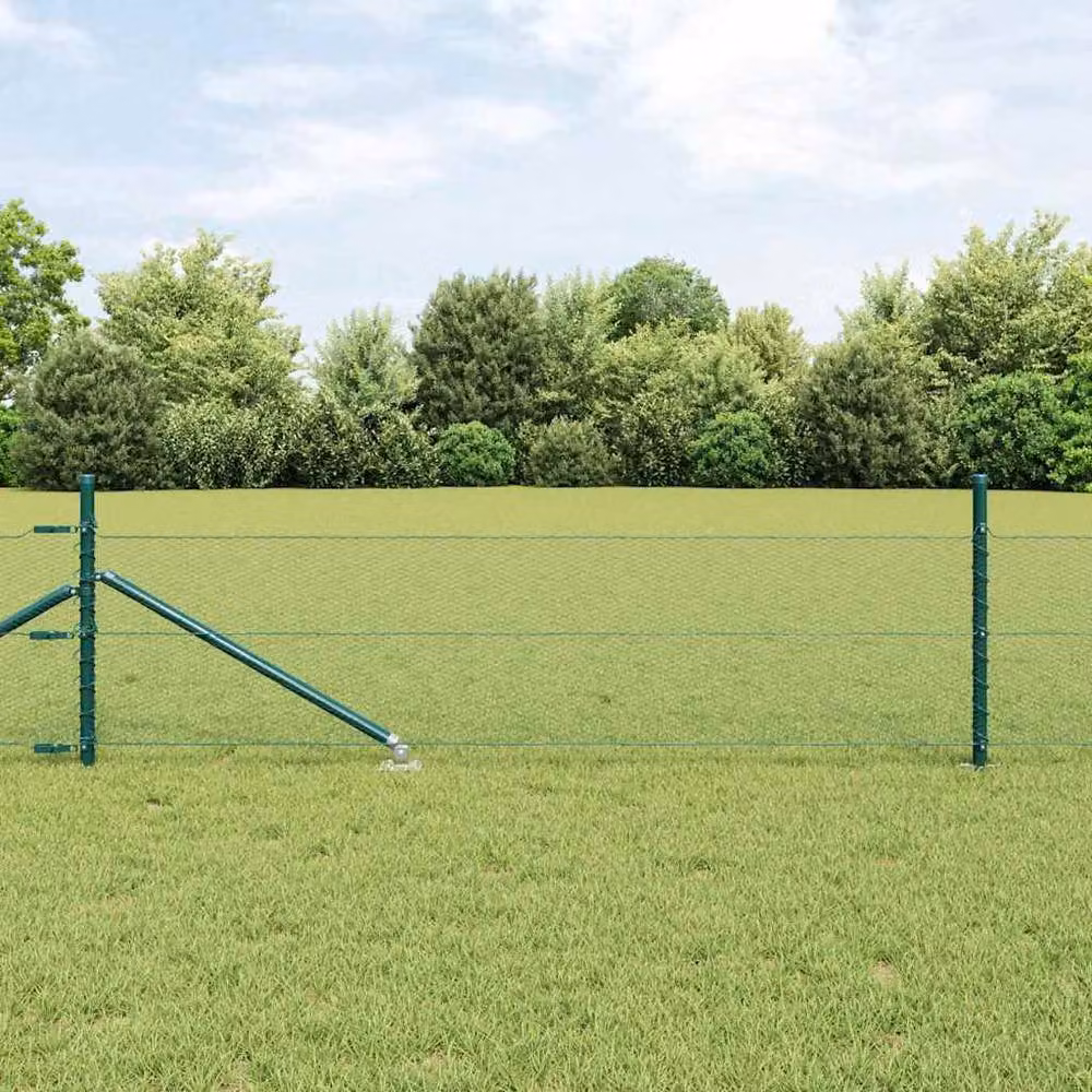 Berkfield Home Green Steel Hexagon Fence, W: 0.4 m, L: 50 m – 2