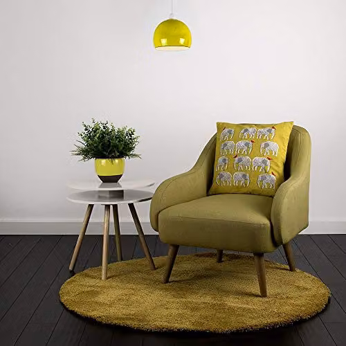 MiniSun Retro Gloss Yellow Arco Style Dome Ceiling Light Shade, Width: 20 cm – 3