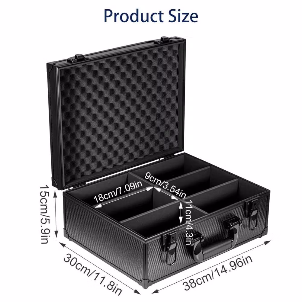 FLAVORA Portable Graded Card Storage Box in Black, W: 50 cm, D: 50 cm, H: 50 cm – 2