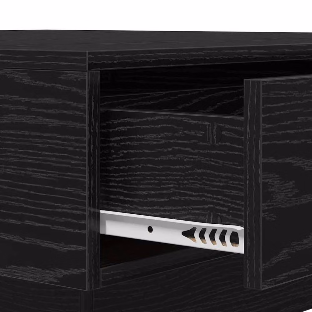Berkfield Home Black Oak Coffee Table, W/D/H: 90 x 90 x 28 cm – 5