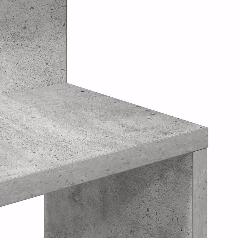 Berkfield Home Wall Mounted Corner Shelf in Concrete Grey, W/D/H: 32 x 32 x 127.5 cm – 3