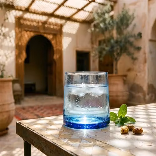 Nicola Spring Merzouga Blue Glass Tumblers, 200ml, Pack of 6 – 2