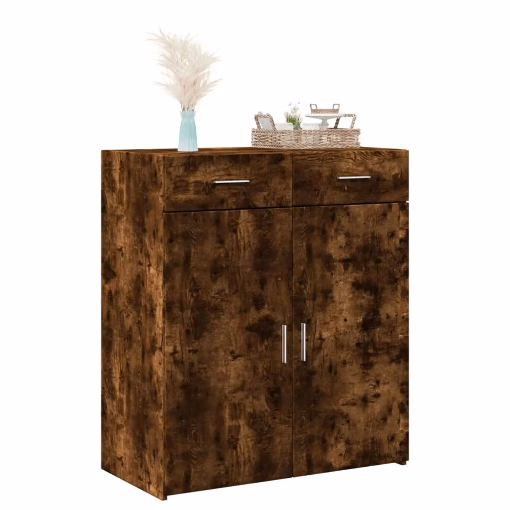 Berkfield Home Smoked Oak Sideboard in Brown, W/D/H: 80 x 42.5 x 93 cm – 3