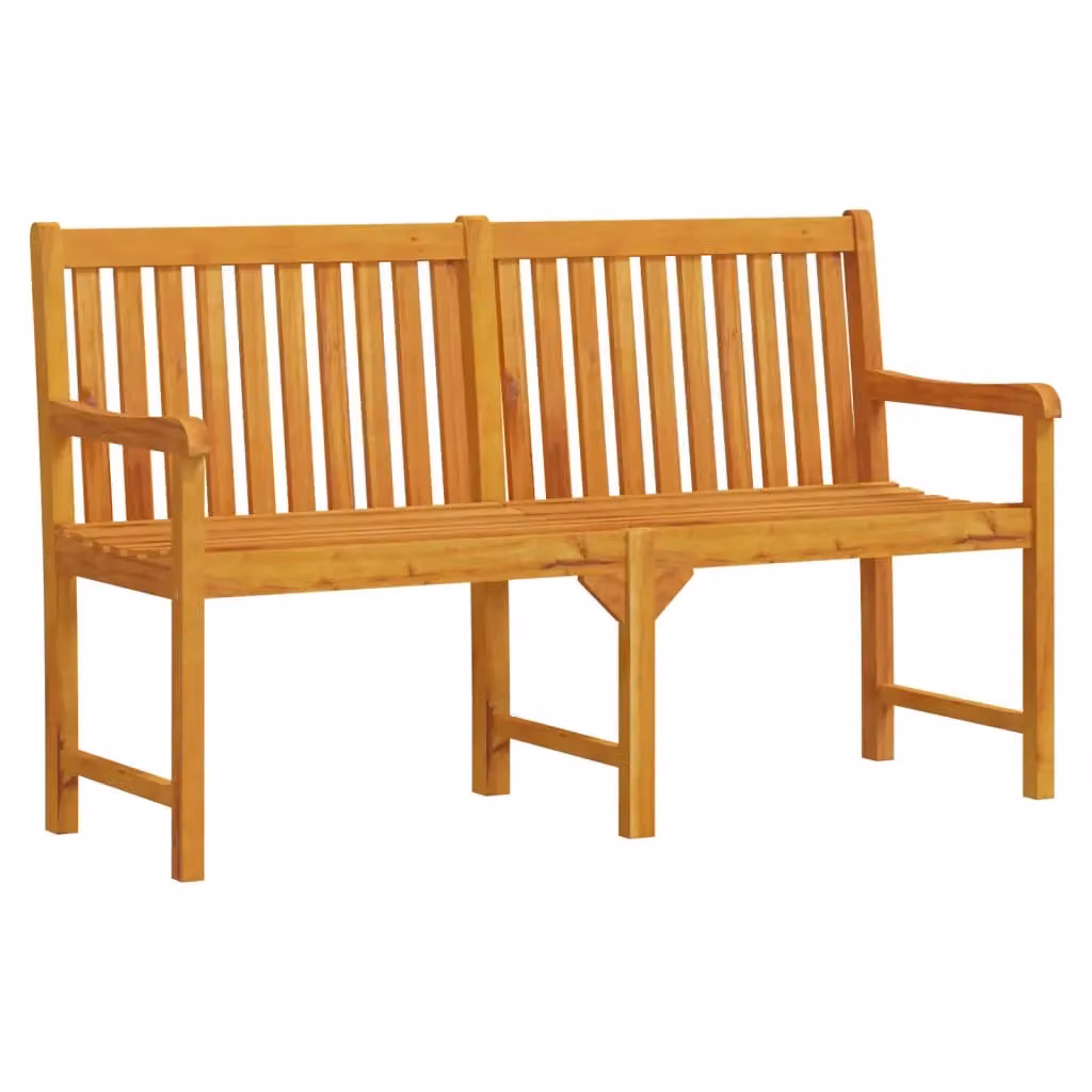 Berkfield Home Classic Garden Bench in Brown Solid Oiled Acacia Wood, Width: 150 cm – 2