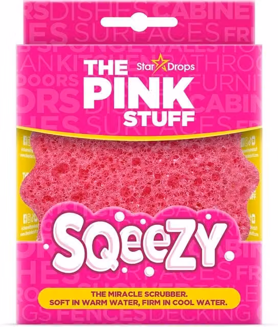 The Pink Stuff Squeezy Scrubber, Pink