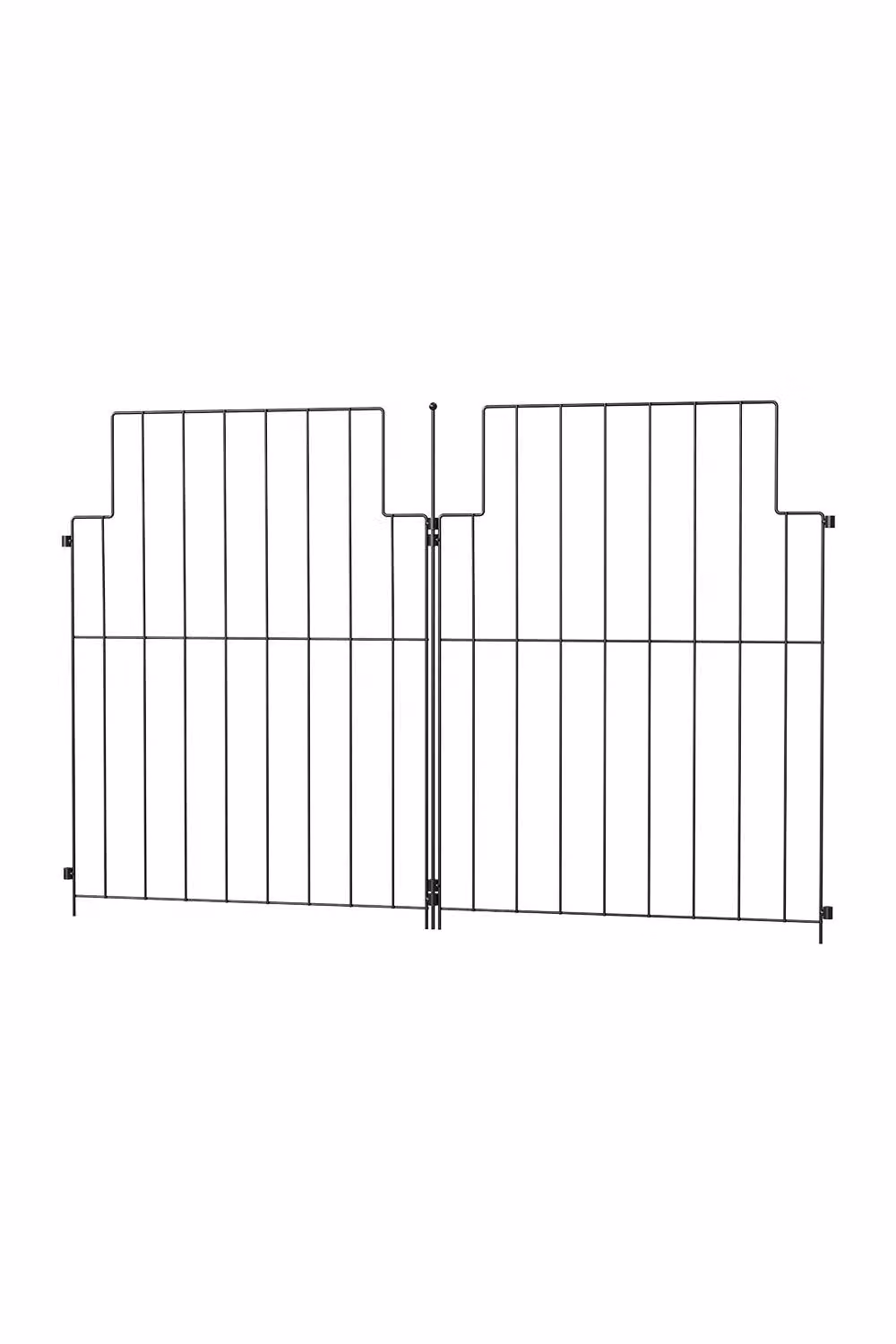 Garden Sanctuary 10-Piece Metal In-Ground Garden Fences, Black – 3
