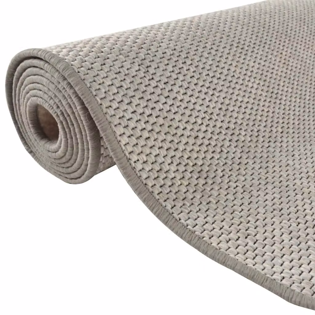 Berkfield Home Sisal Look Round Carpet Runner in Beige, W/D: 100 cm diameter