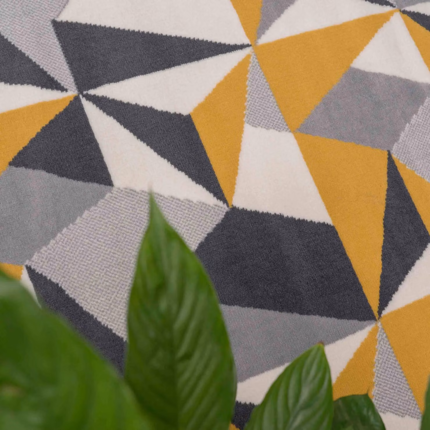 Kukoon Modern Diamond Geo Living Area Rug in Yellow and Grey, W: 240 cm, D: 330 cm – 4