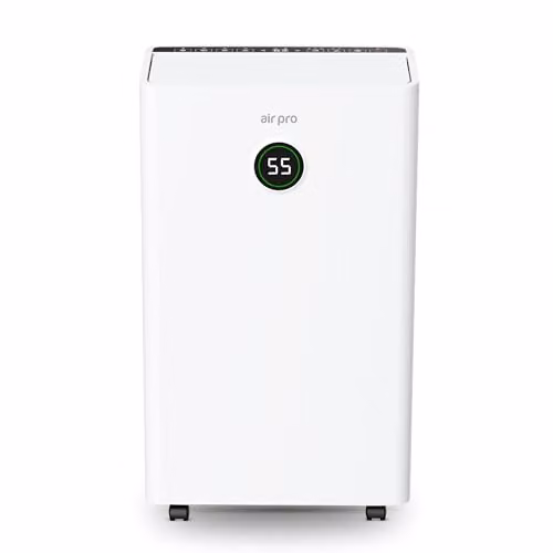 MONHOUSE Digital Dehumidifier in White with Sleep Mode, 24H Timer and Continuous Drain, 16L/Day Capacity – 1