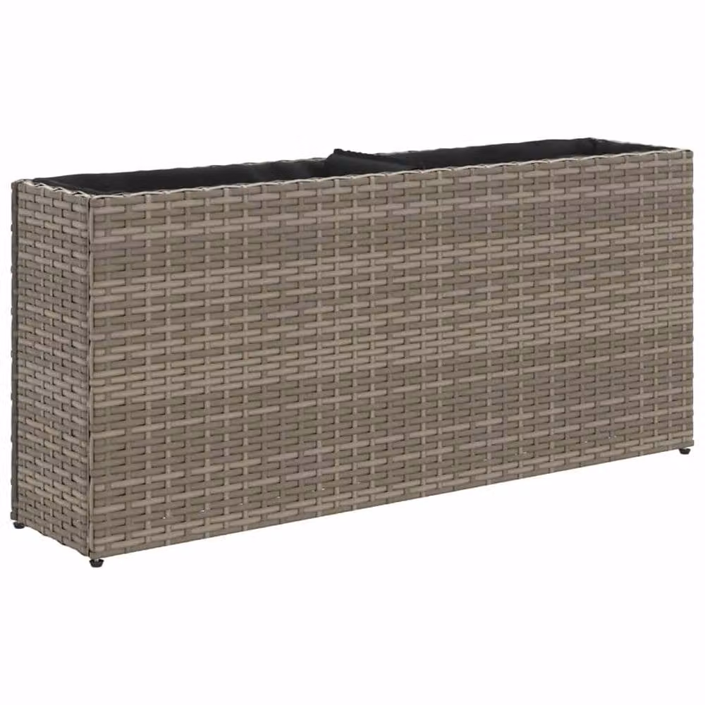 Berkfield Home Garden Planter with 2 Pots, Grey, W/D/H: 90 x 20 x 40 cm – 2