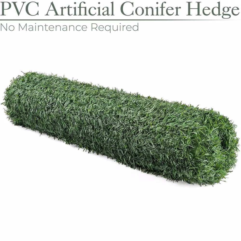 Christow Artificial Conifer Hedge Privacy Screening Roll, Green, W: 100 cm, H: 300 cm – 4