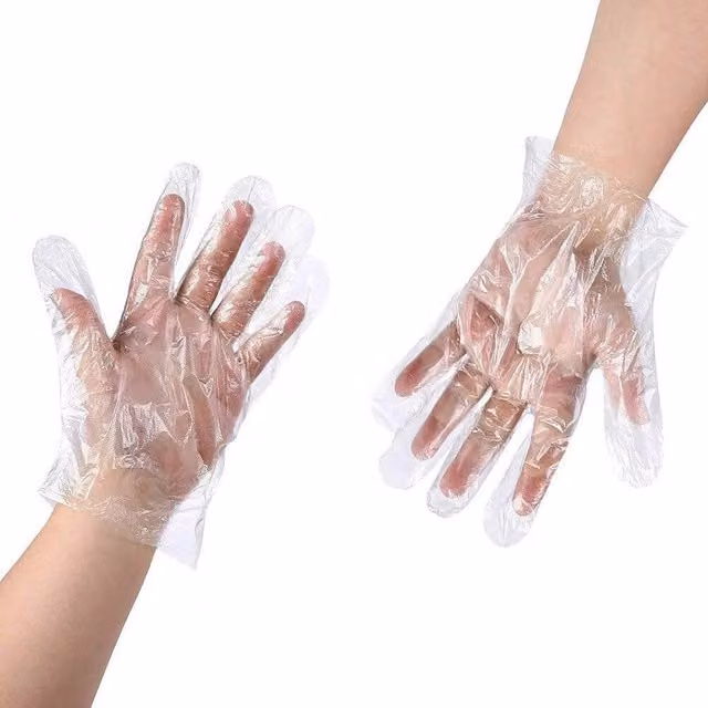 NESTLUNE 1000 Pieces Disposable Clear Polythene PE Plastic Gloves