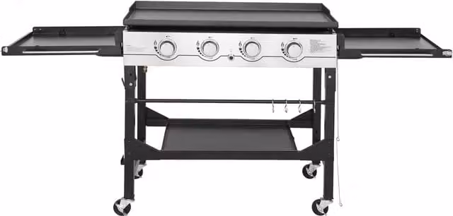 Callow 4 Burner Flat Top Gas Griddle in Black