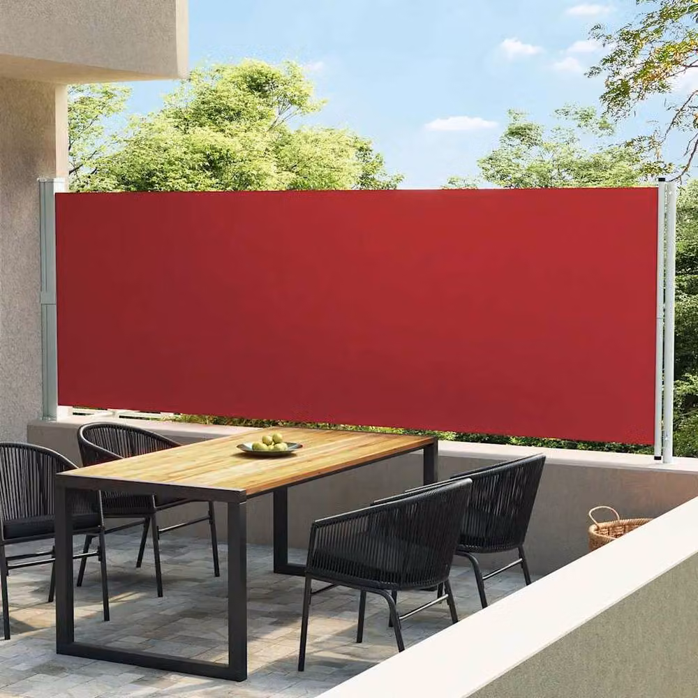 Berkfield Home Red Retractable Side Awning W: 600 cm, H: 160 cm – 2