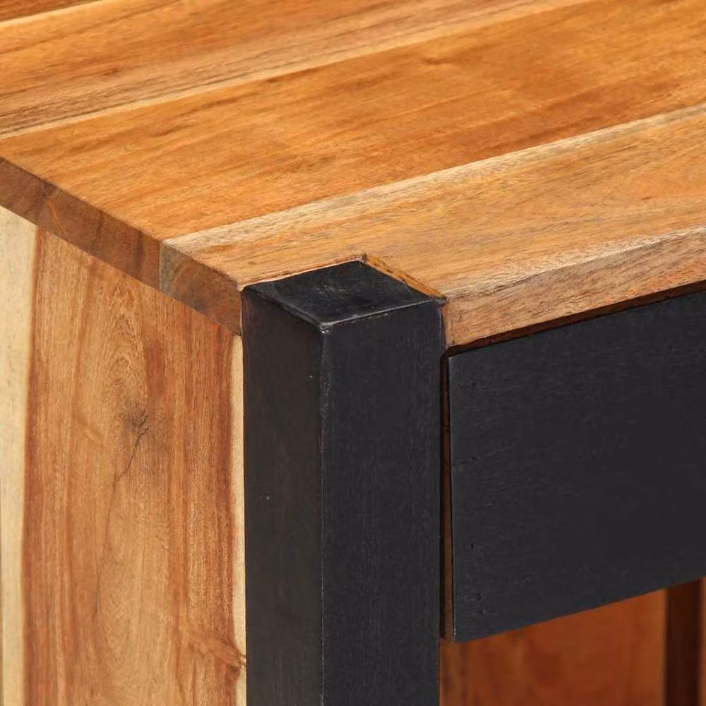 Berkfield Home Acacia Wood Bedside Cabinet in Brown, W/D/H: 40 x 35 x 50 cm – 4