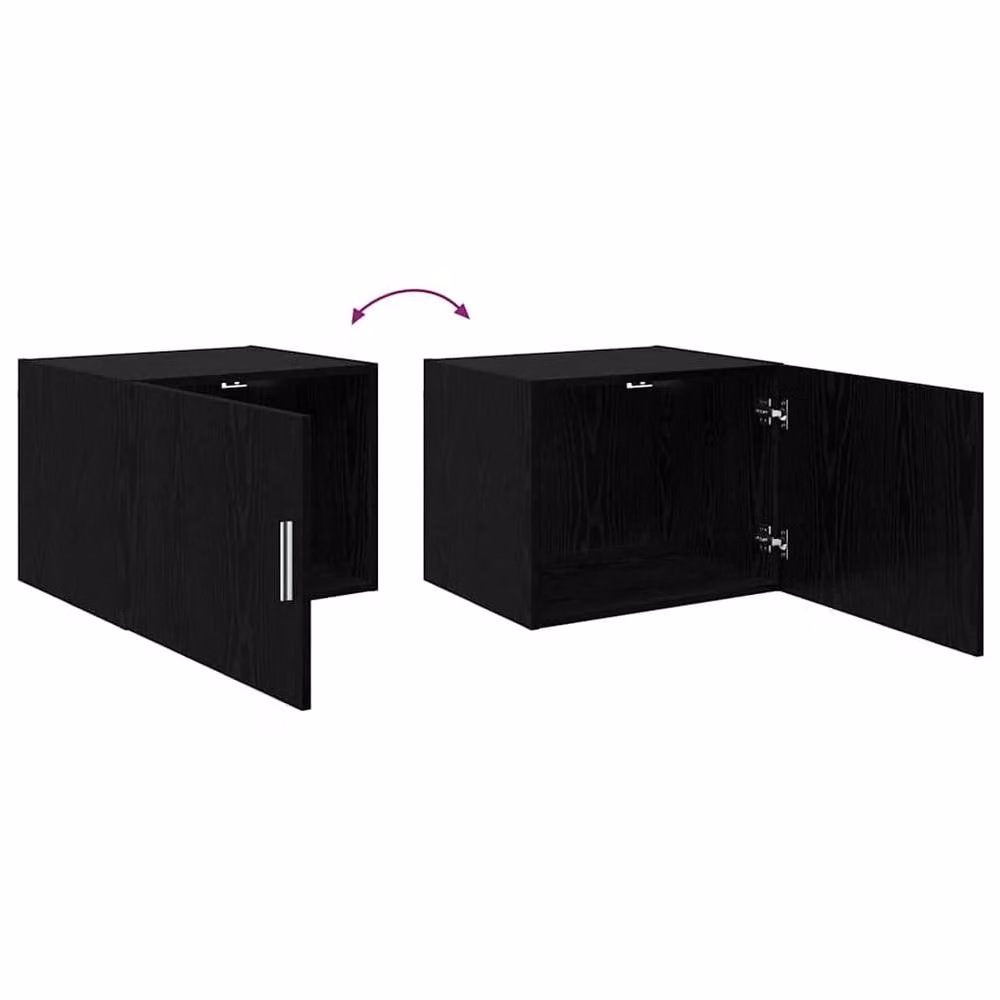Berkfield Home Wall Cabinet in Black Oak, W: 50 cm, D: 42.5 cm, H: 40 cm – 6