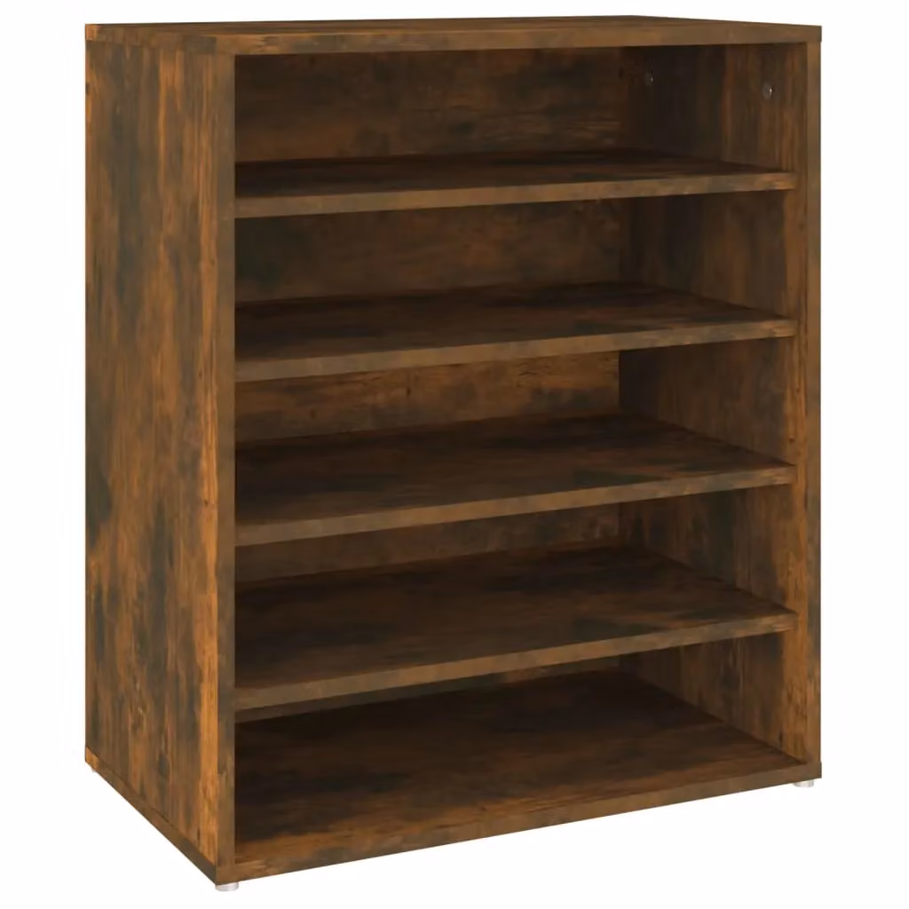 Berkfield Home Smoked Oak Shoe Cabinet in Brown, W/D/H: 60 x 35 x 70 cm – 2