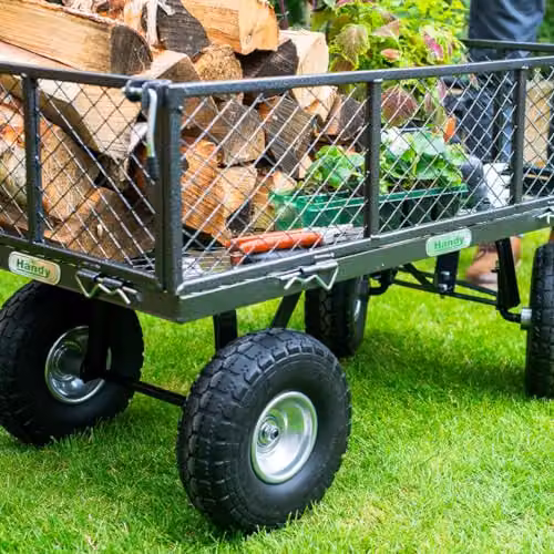 The Handy THGT Steel Garden Trolley with 200kg Capacity and Puncture Proof Wheels – 5