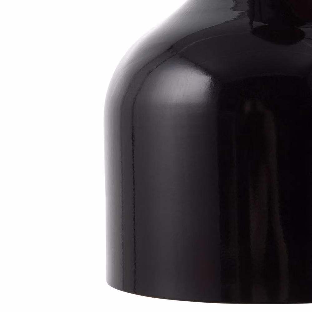 Wyld and Coco 5-Light Industrial Pendant Lamp in Black with Orange Interior – 4