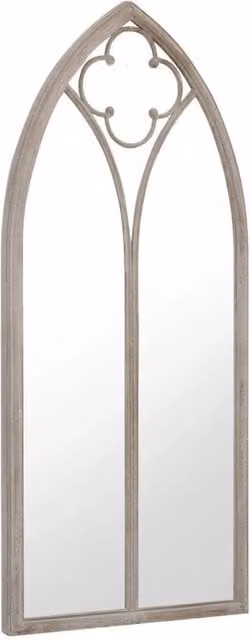 Berkfield Home Rectangular Sand Mirror in Beige with Metal Frame, W/H: 70 x 30 cm – 1