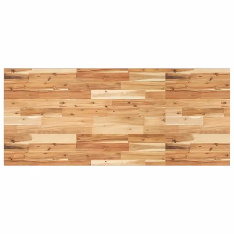 Berkfield Home Rectangular Table Top in Brown Solid Acacia Wood, W/D/H: 120 x 60 x 2 cm