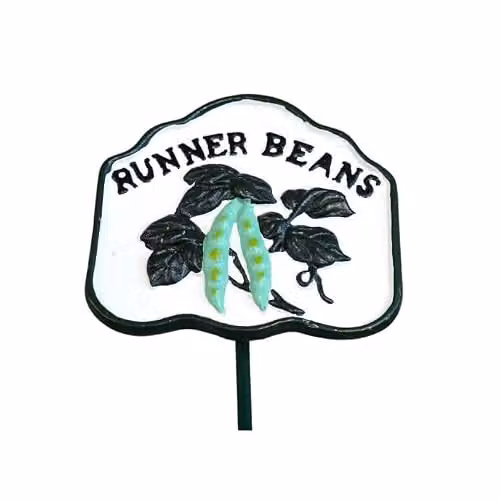 Gifts Direct 2 U Metal Runner Beans Vegetable Garden Stake Sign, Multicolour – 2