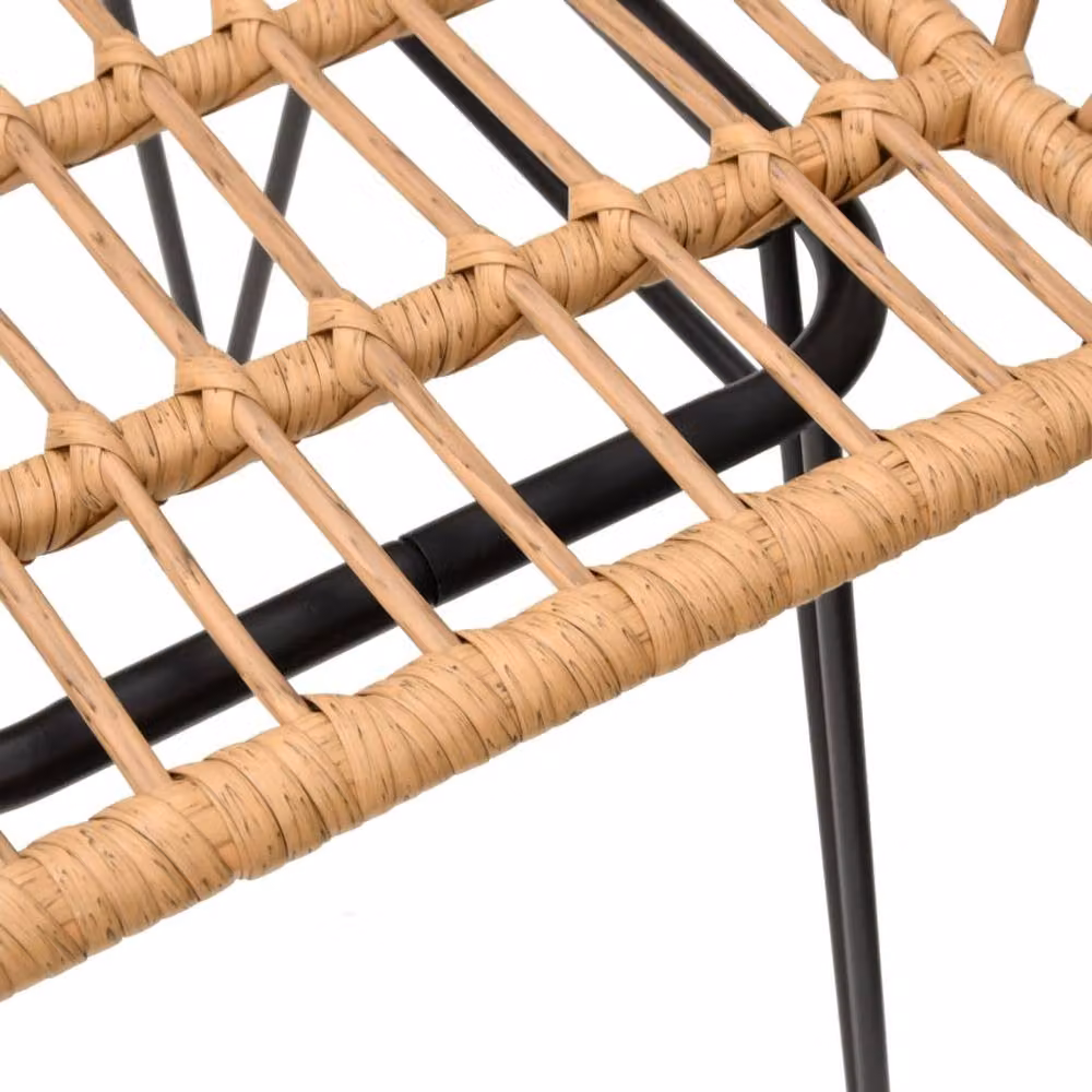 Berkfield Home Set of 2 Comfortable PE Rattan Garden Chairs with Armrests in Tan/Beige, W: 56 cm, D: 64 cm, H: 80 cm – 3