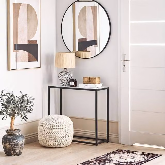 Wyld and Coco Oriental Runner Rug in Black and Beige, W/D: 60 x 200 cm