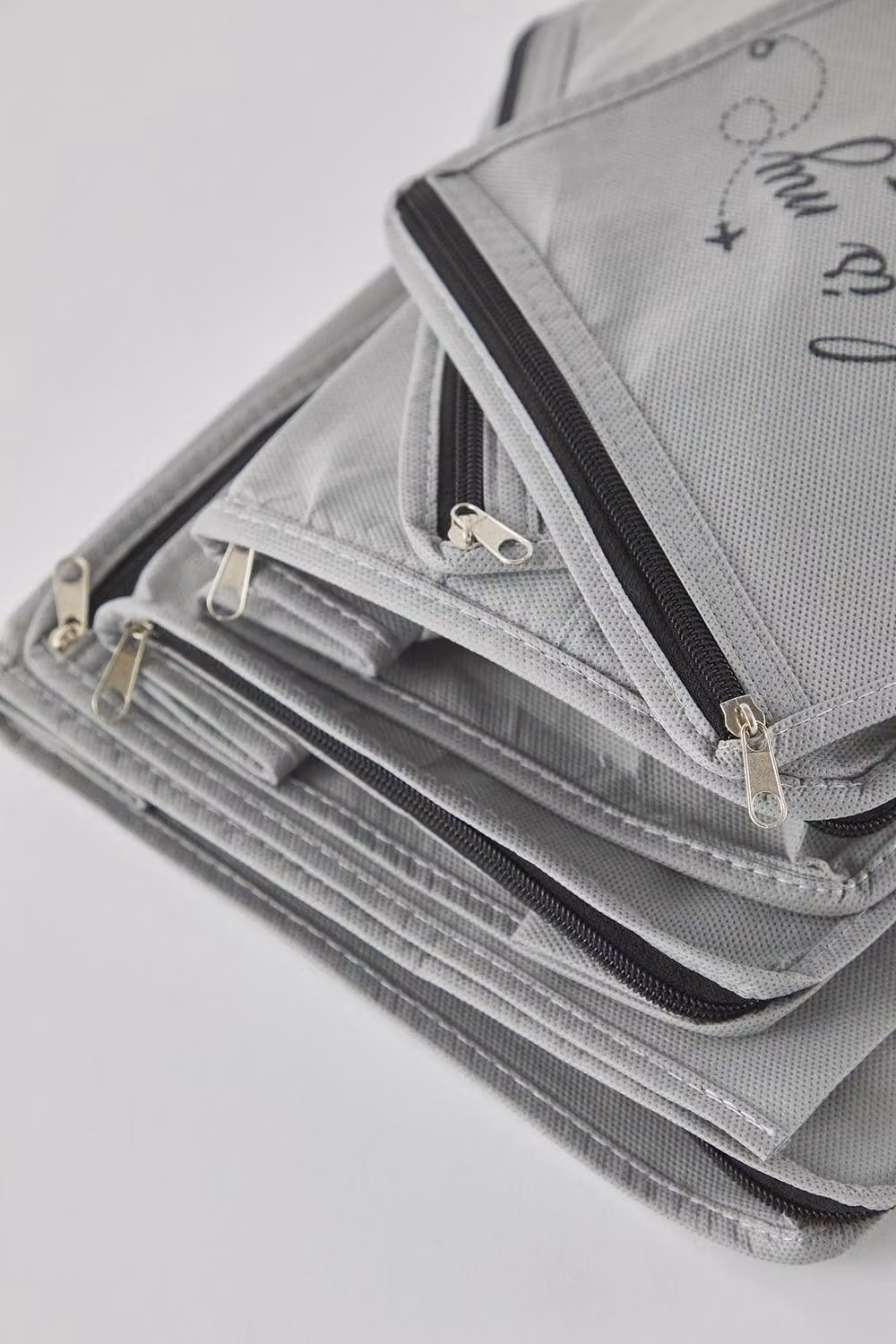 WOVCOR 6 Piece Zip Detail Luggage Organiser Set in Grey – 2