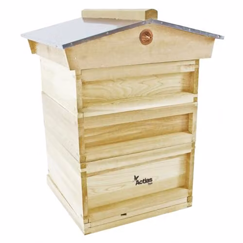 Actiasbee National Pine Beehive Starter Kit in Brown with Frames and Wax Foundation – 2